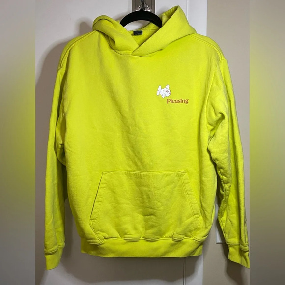 NWOT Harry Styles THE PLEASING x COACHELLA Yellow Green Hoodie Size Small - Picture 2 of 7